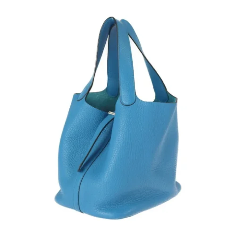 Hermès Vintage Pre-owned Leather handbags Blue Dames