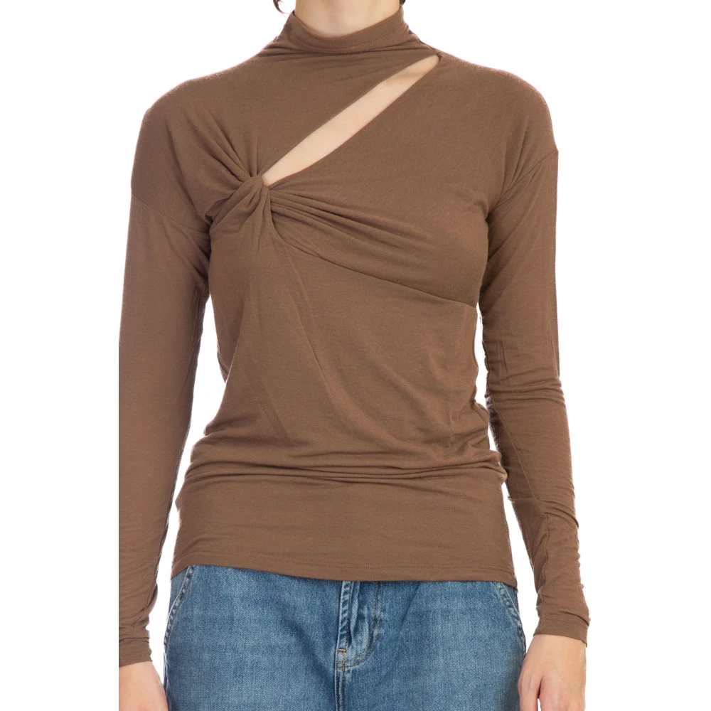 pinko Mononoke Jersey Sweater Brown Dames