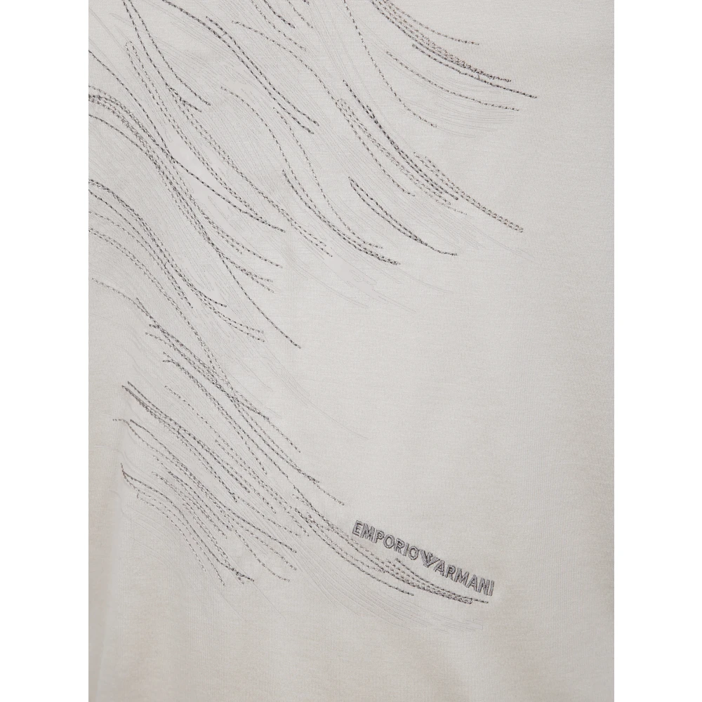 Emporio Armani Casual Katoenen T-Shirt voor Mannen Gray Heren