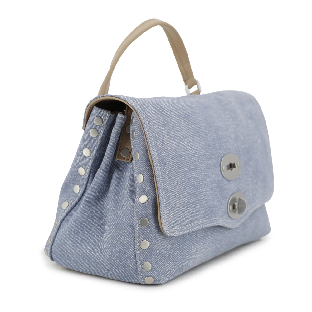 Zanellato Heldere Blauwe Denim Tote Tas Blue Dames