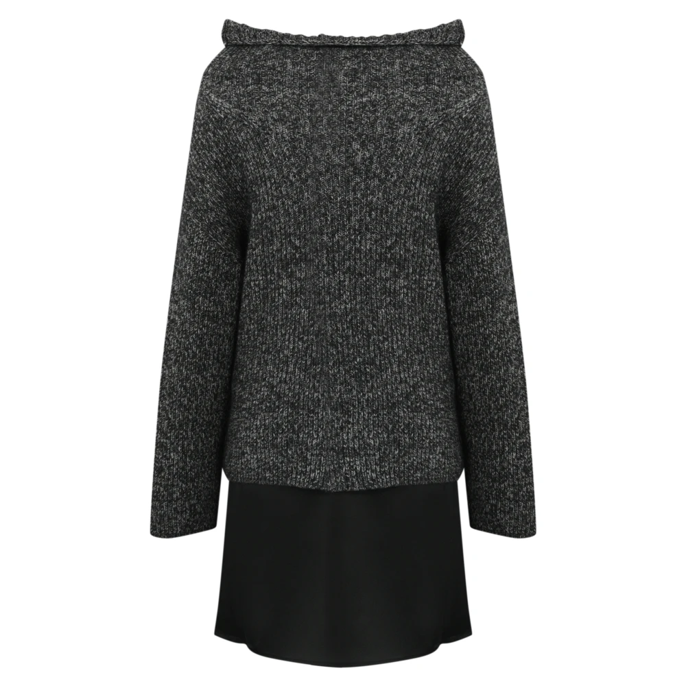 pinko Wollen mix trui jurk Gray Dames
