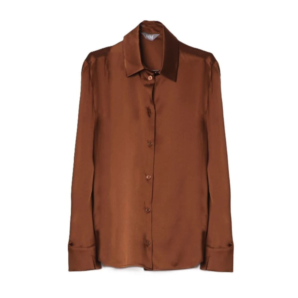 Max Mara Brown Verve Shirt - Female - Shirts - 2XS - Blouses & Shirts