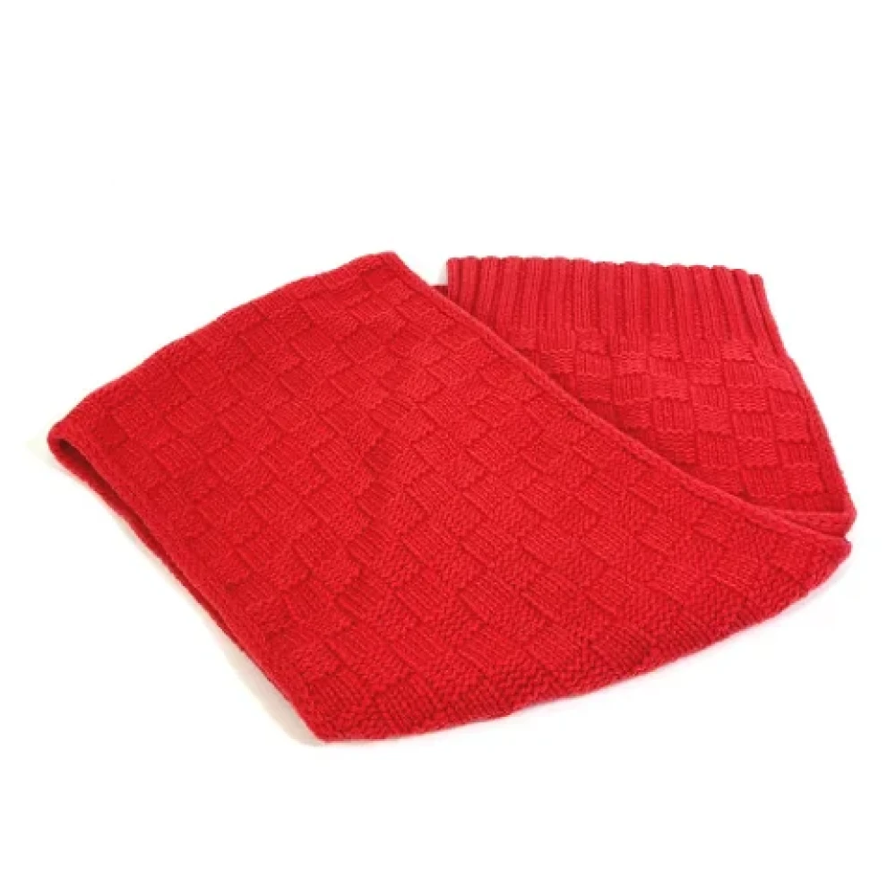 Louis Vuitton Vintage Pre-owned Cashmere scarves Red Dames