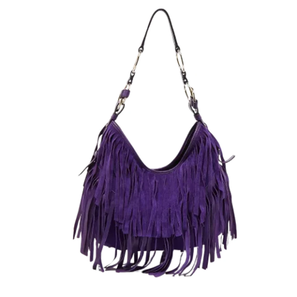 Yves Saint Laurent Vintage Pre-owned Fabric handbags Purple Dames