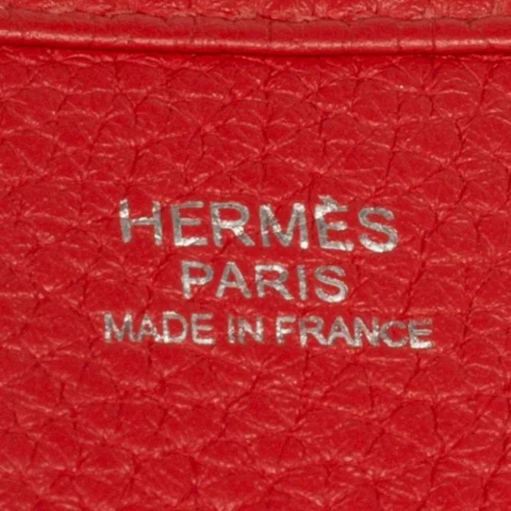 Hermès Vintage Pre-owned Leather shoulder-bags Red Dames