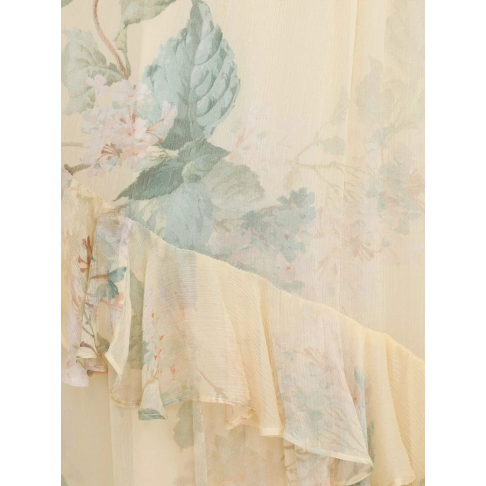 Zimmermann Gele Bloemen Gerimpelde Rok Yellow Dames