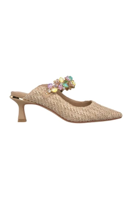 Slingback Pumps med Strassrem