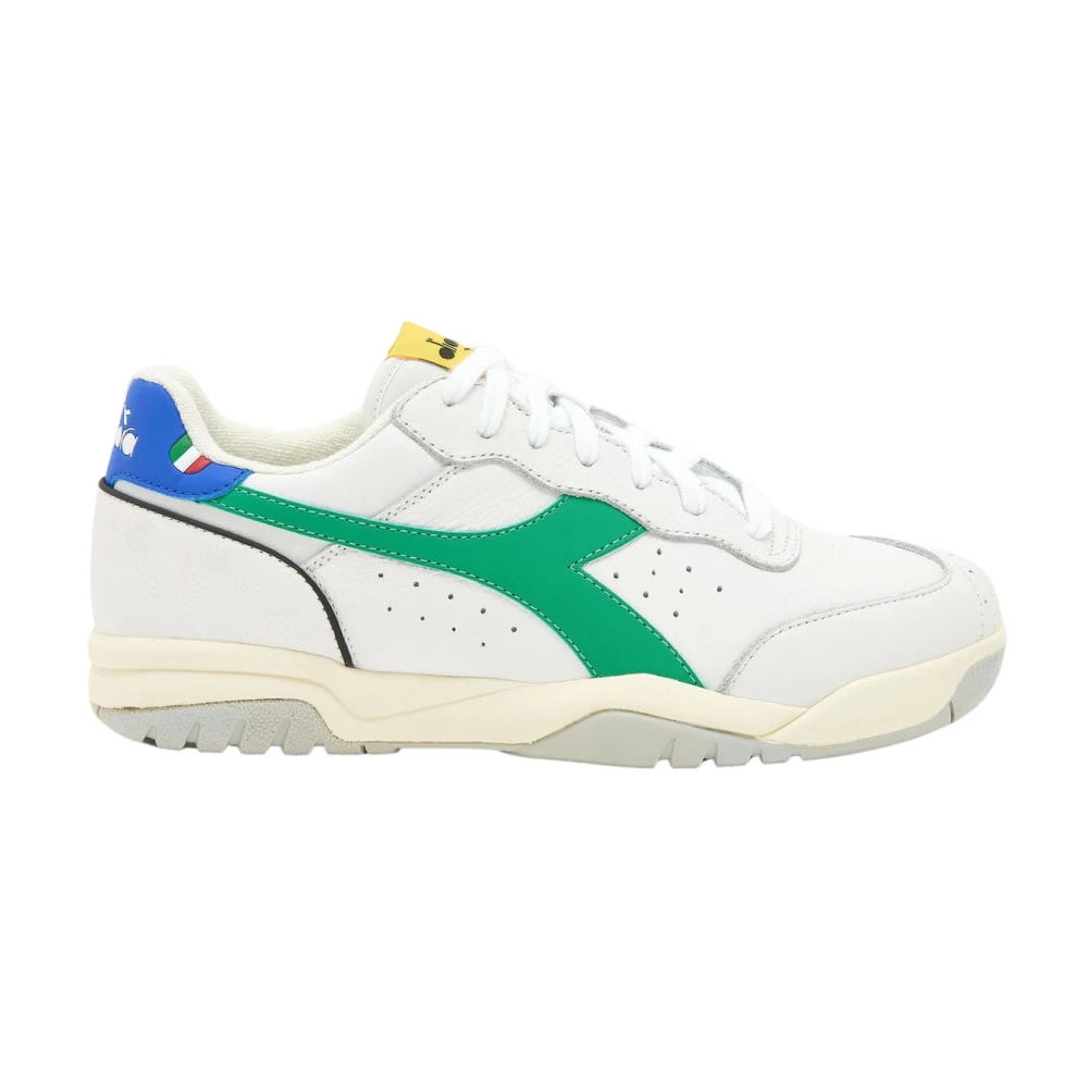 Diadora Green Sneakers, Male, 12 Uk, Leather Trainers Maverick H.o.c
