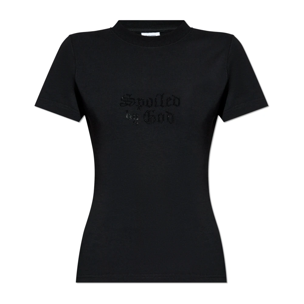 Vetements T-shirt met logo Black Dames