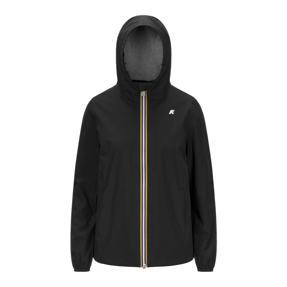 K-Way Vrouw Zwart Marguerite Stretch Poly Jersey Jas