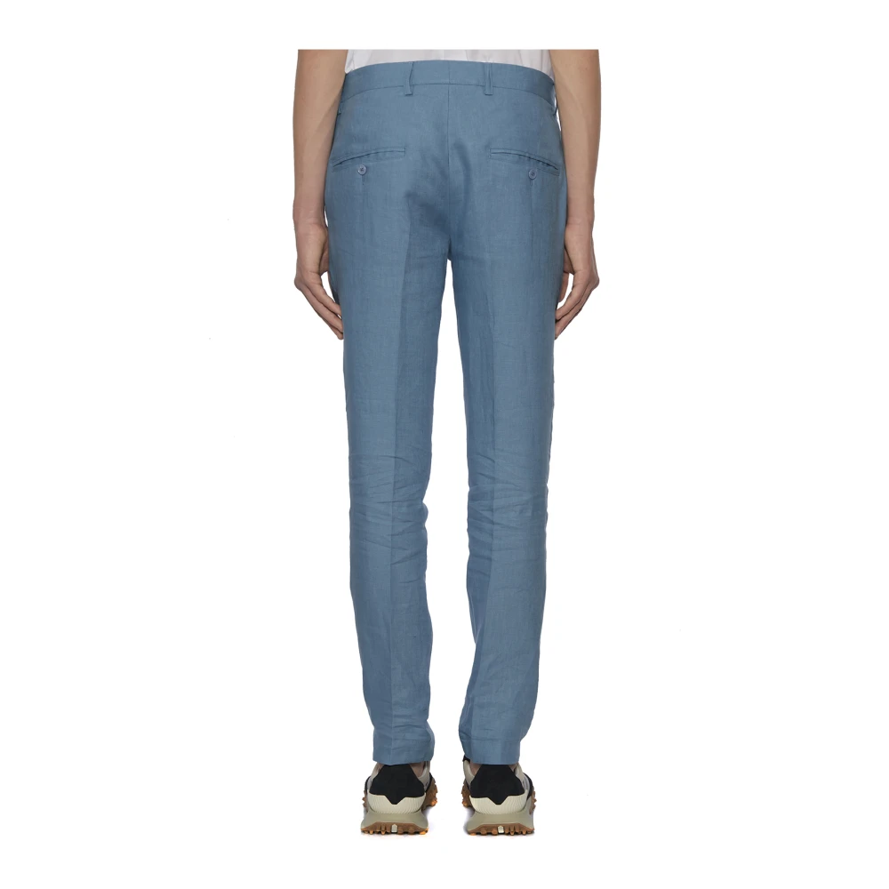 Daniele Alessandrini Linnen Broek Blue Heren