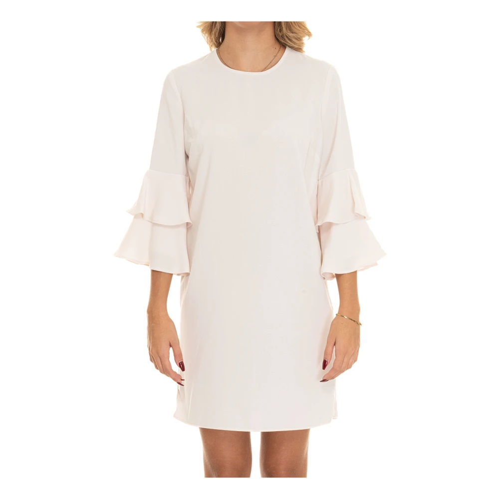 Liu Jo Jurk met Ronde Hals en Logotong Beige Dames