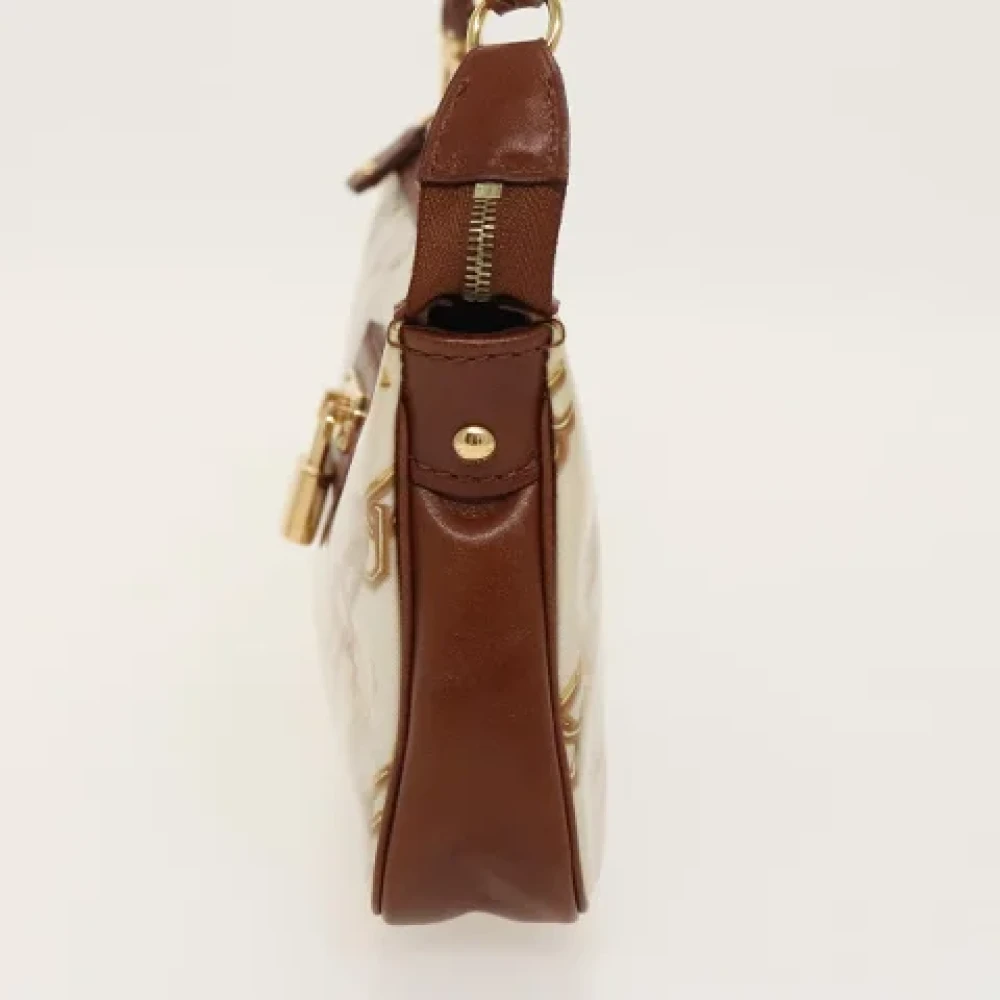 Louis Vuitton Vintage Pre-owned Leather clutches White Dames