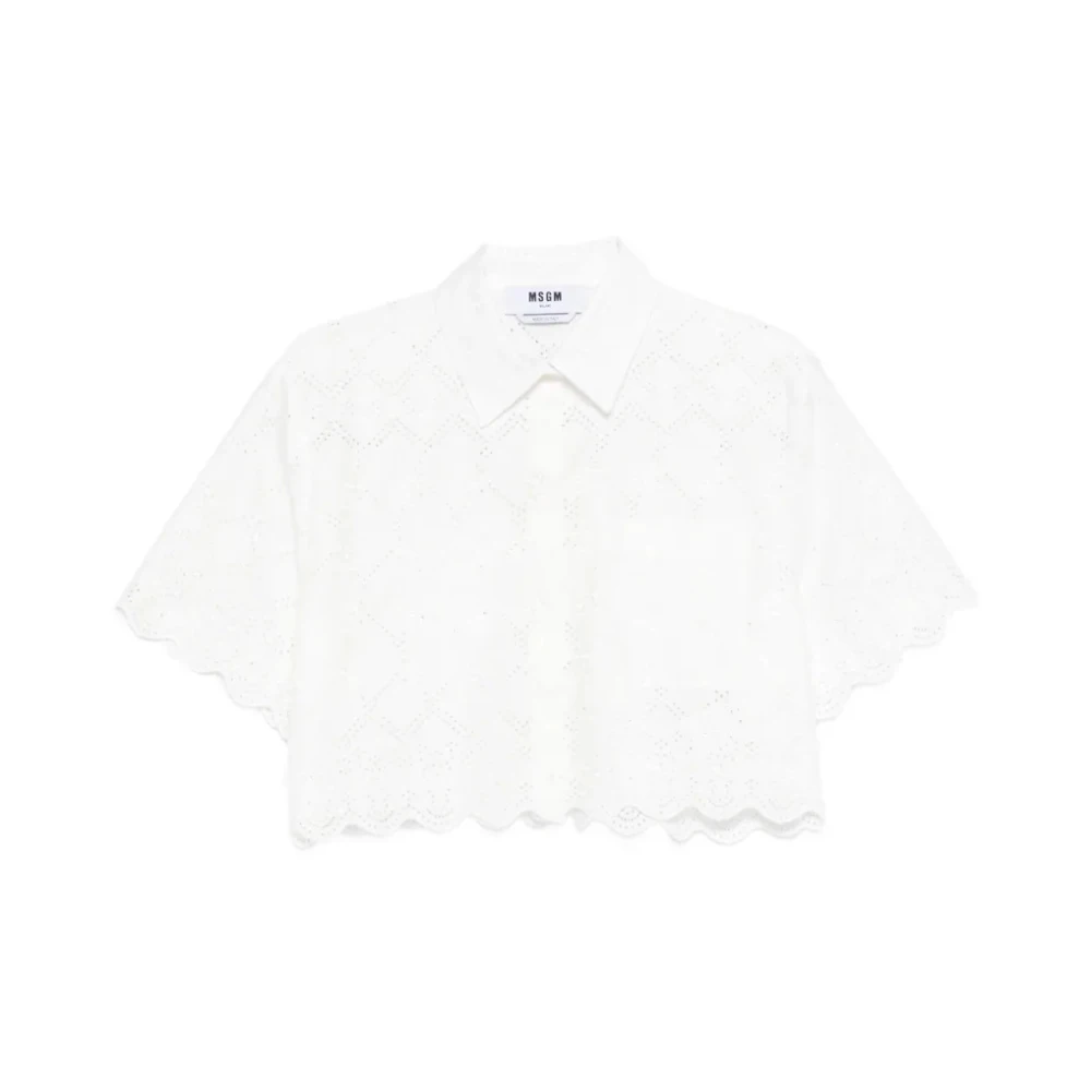 Msgm Vrouw Wit Camicia