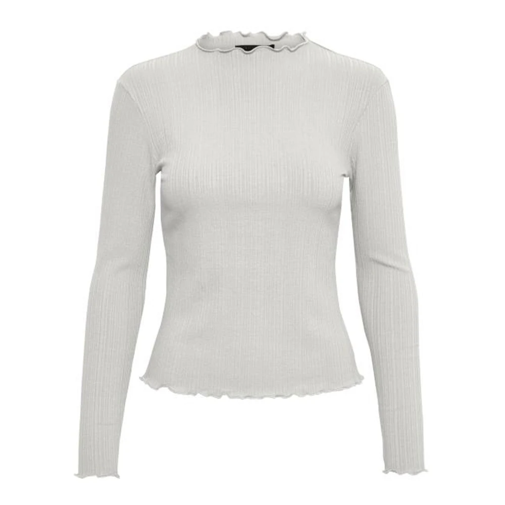 Karen By Simonsen Women's Gray Long Sleeve T-Shirts, S, Opal Melange Long Sleeve Tee