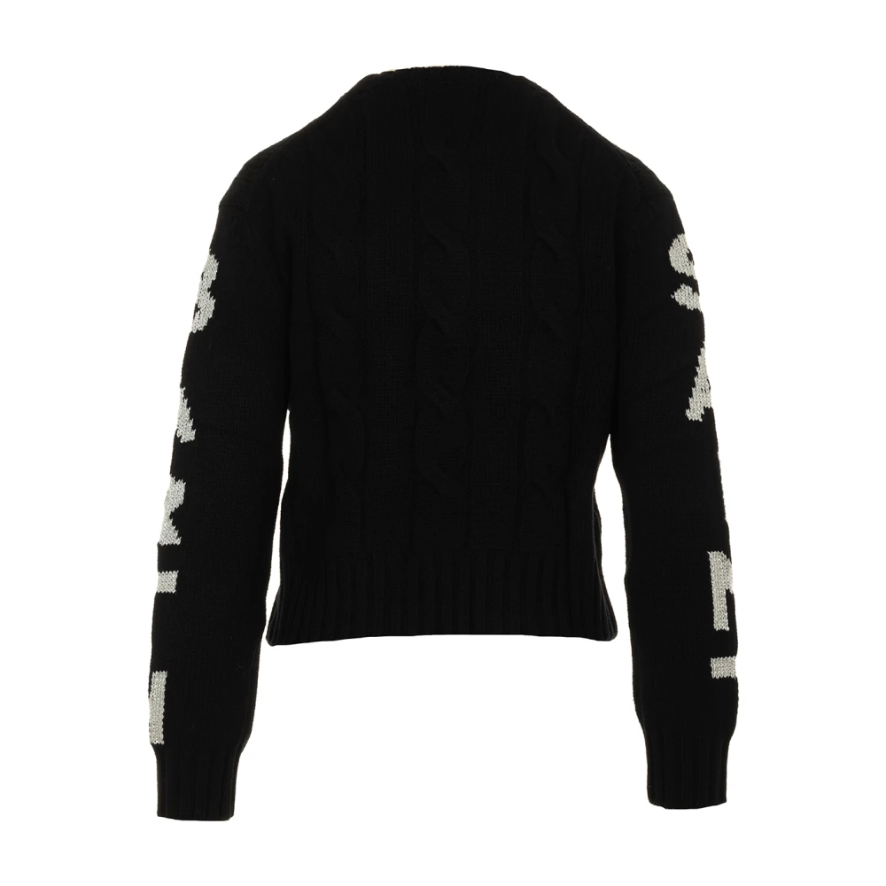 MC2 Saint Barth Zwarte Crewneck Sweater Black Dames