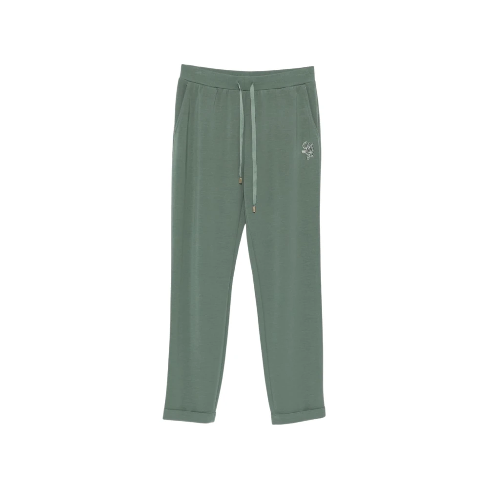Liu Jo Grön Drawstring Logo Track Pants