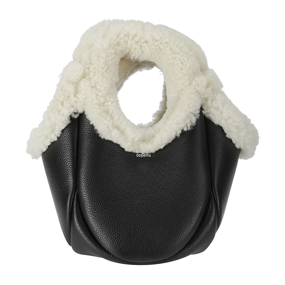 Coperni Shearling Mini Bucket Swipe Tas Black Dames