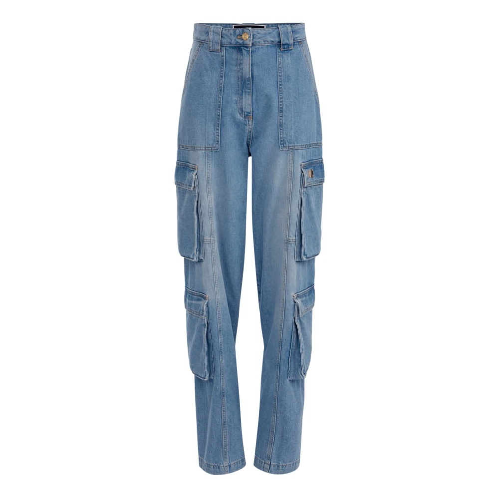 Elisabetta Franchi Wide Jeans Blue Dames