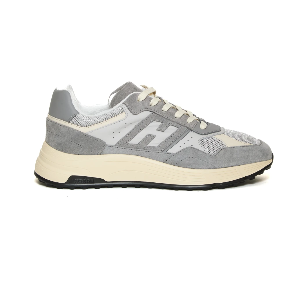 Hogan Men's Gray Sneakers Hyperlight Leather Mesh