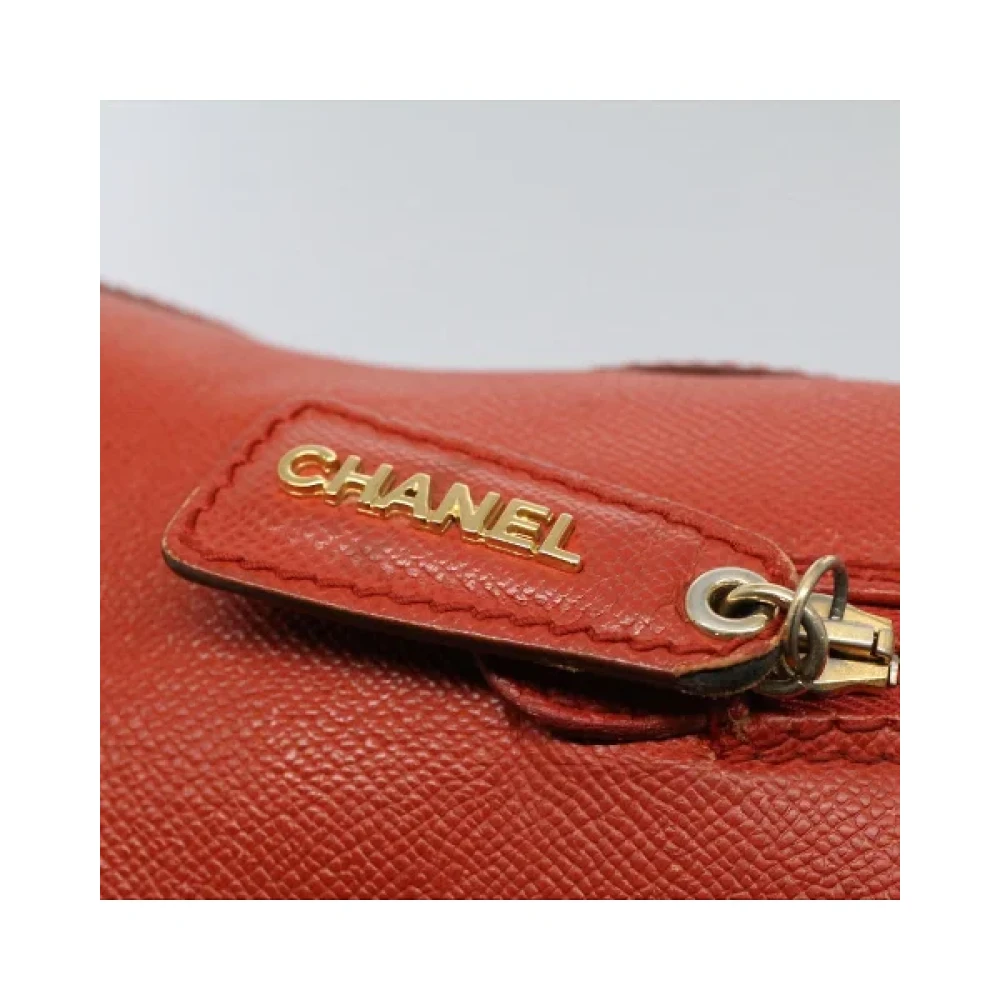 Chanel Vintage Pre-owned Leather chanel-bags Orange Dames