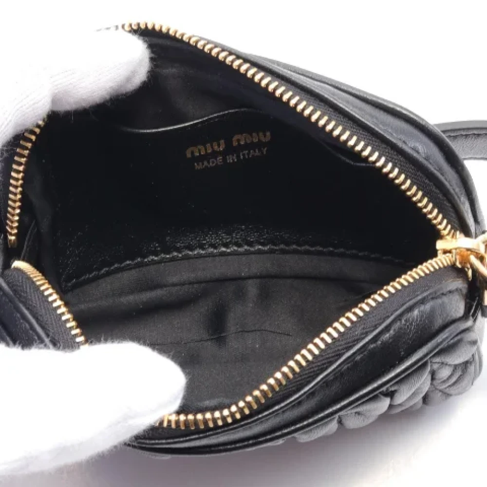 Miu Pre-owned Leather crossbody-bags Black Dames
