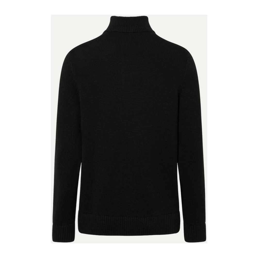 Joop! Gebreid jack met hoge kraag en knoopsluiting Black Heren