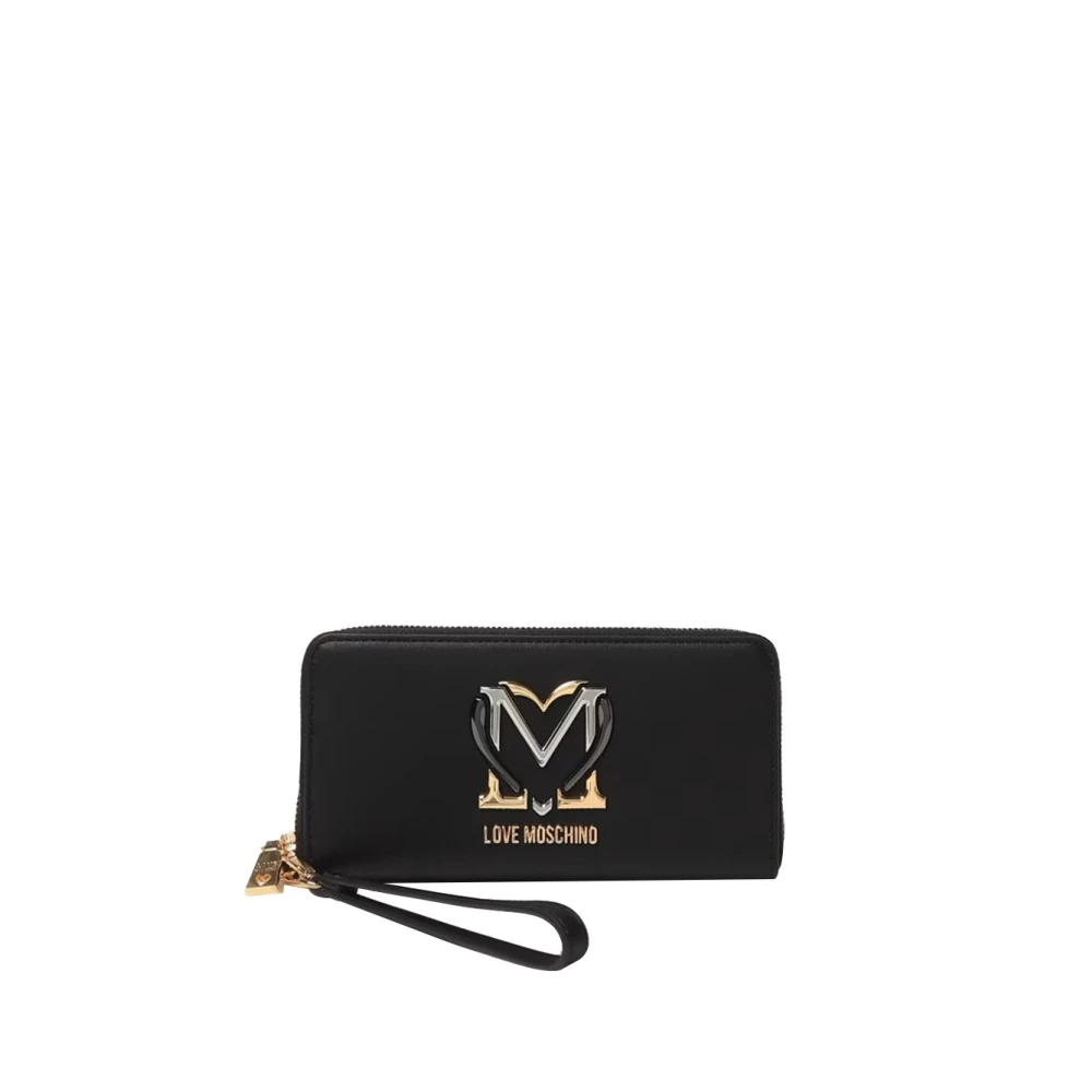 Moschino Zwarte Damesportemonnee Stijlvol en Verfijnd Black Dames
