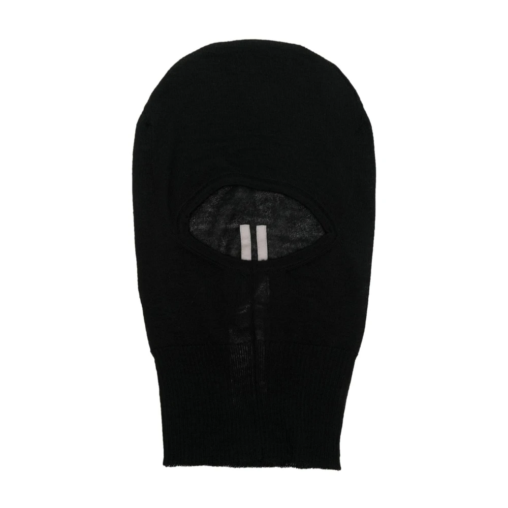 Rick Owens Balaclava met Geribbelde Onderkant Black Heren