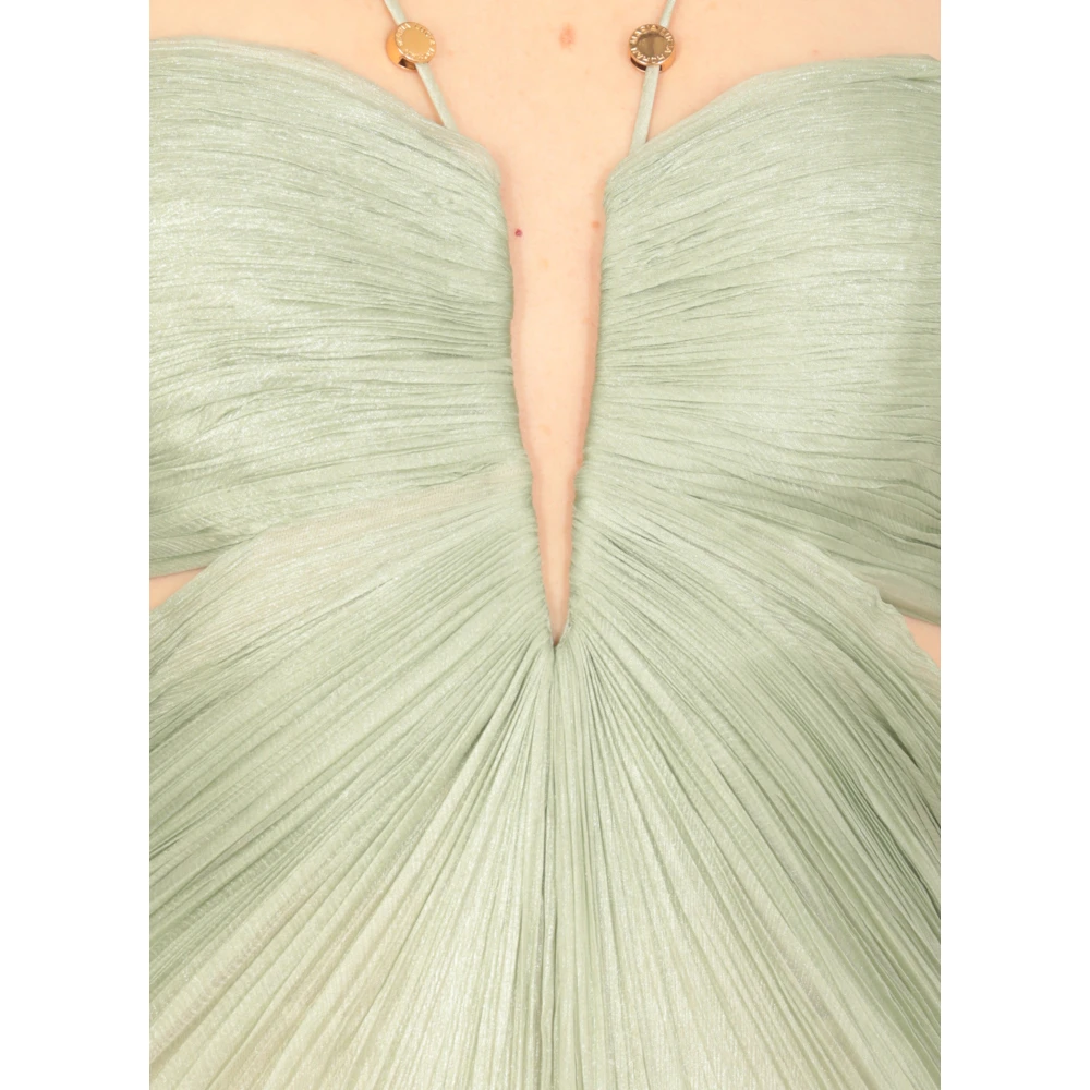 Maria Lucia Hohan Groene Zijden Jurk met Ruches Green Dames