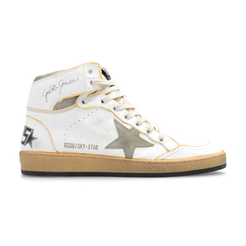 Golden Goose ‘Sky Star’ höga sneakers White, Dam