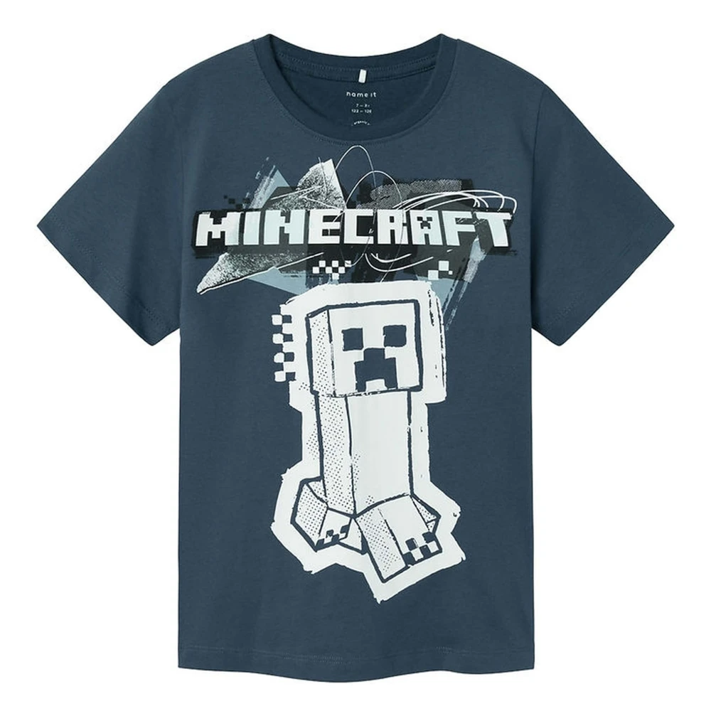 name it Minecraft T-shirt för Barn Blue, Pojke