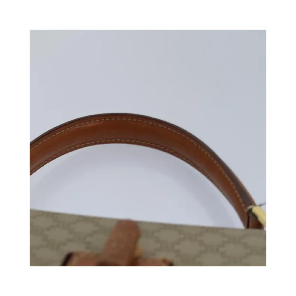 Celine Vintage Pre-owned Canvas handbags Beige Dames