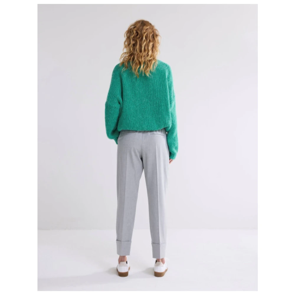 Summum Woman Moderne Geplooide Broek Gray Dames