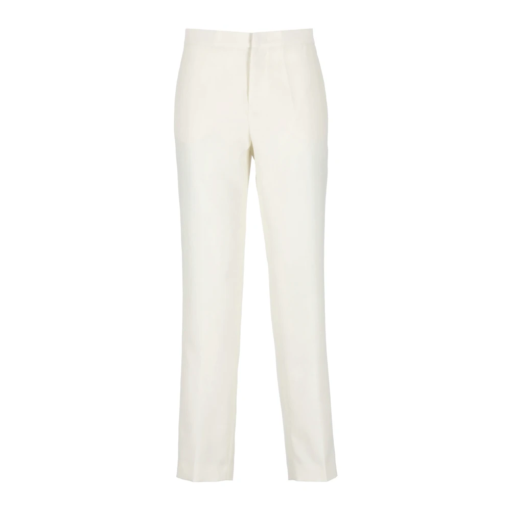 Fabiana Filippi Ivory Ull och Siden Byxor Beige, Dam