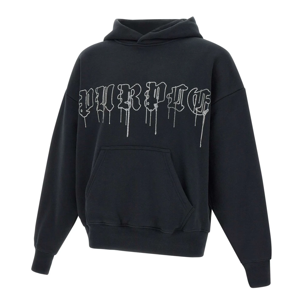 Purple Brand Zwarte Fleece Beauty Sweatshirt Hoodie Black Heren