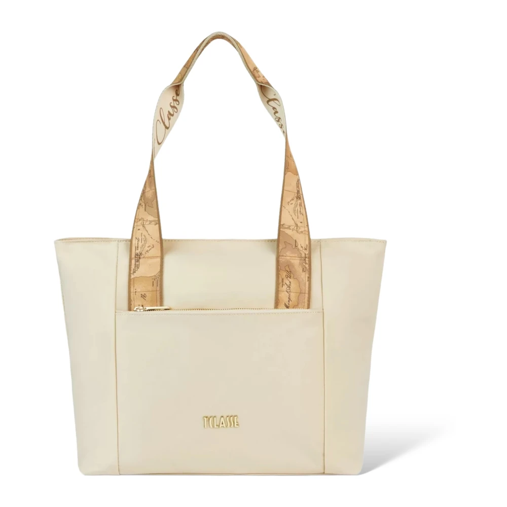 Alviero Martini 1a Classe Champagne Geo Classic Shopper Tas Beige Dames