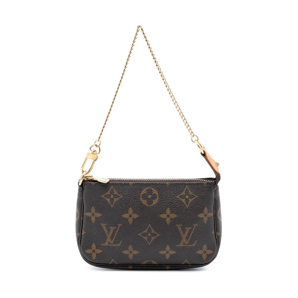 Louis Vuitton Vintage Women's Brown Pre-Owned Monogram Pochette Accessoires Clutch
