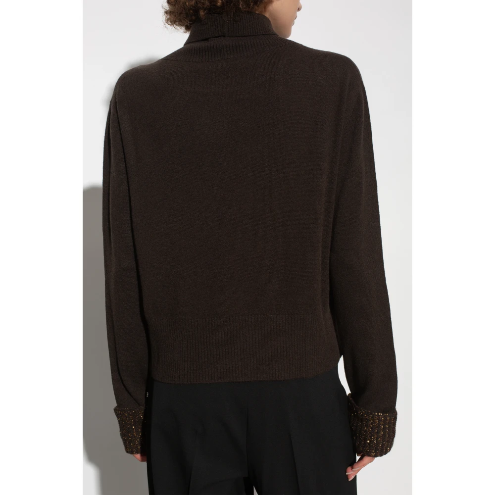 Fabiana Filippi Wollen Turtleneck Brown Dames