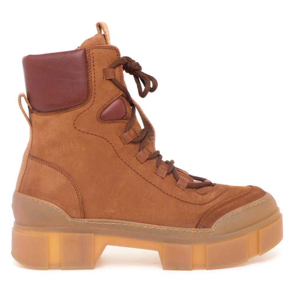 Vic Matié Brown Lace-Up Boots, Female, 5 Uk, Lace-Up Boots