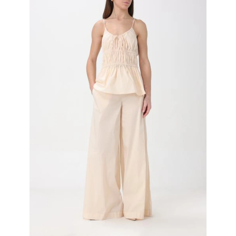 Liviana Conti Wide Trousers Beige Dames