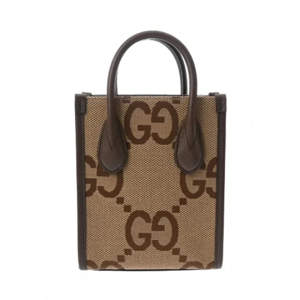 Gucci Vintage Pre-owned Canvas gucci-bags Beige Dames