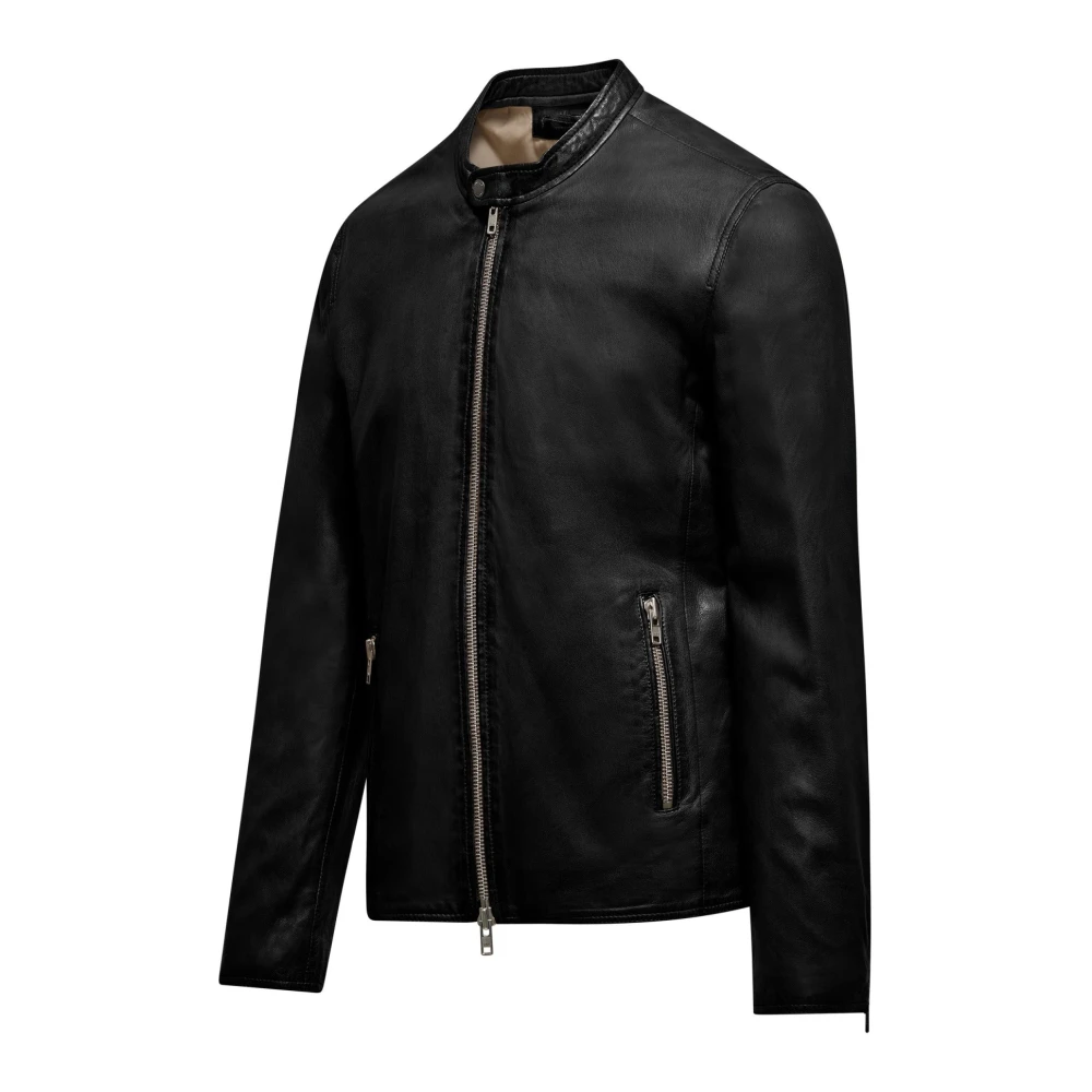BomBoogie Roke Leren Jas Black Heren