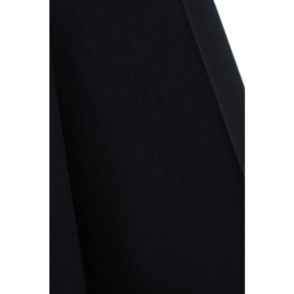 pinko Wijde Pijp Wollen Broek Black Dames