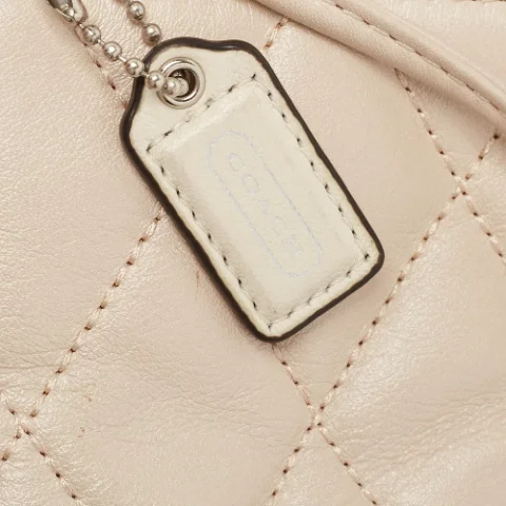 Coach Pre-owned Leather shoulder-bags Beige Dames