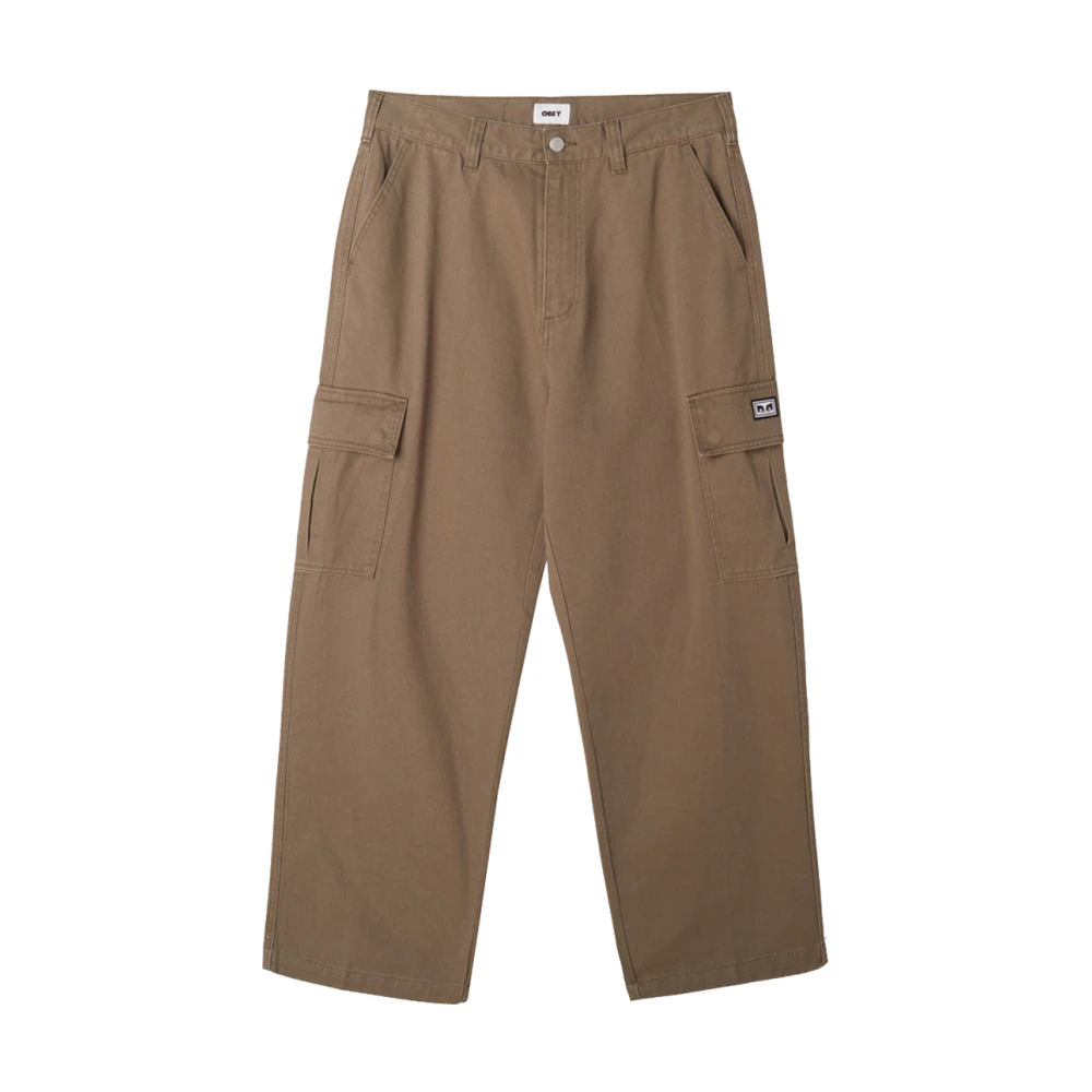 Obey Bruine Cargo Baggy Broek Brown Heren