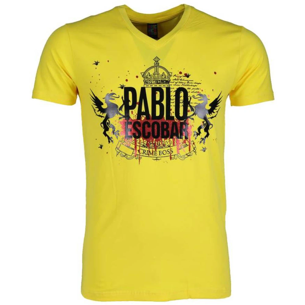 Local Fanatic Pablo Escobar Crime Boss - Herr T Shirt - 1333Ge Yellow, Herr