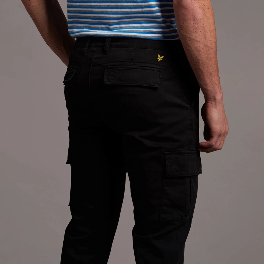 Lyle & Scott Tijdloze stijl Cargo Broek voor Heren Black Heren