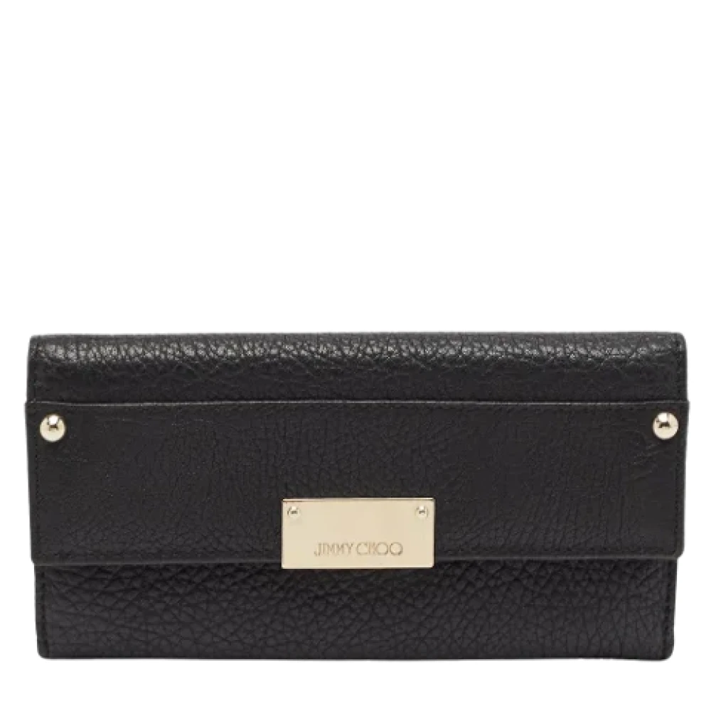 Jimmy Choo Pre-owned Leather clutches Black Dames