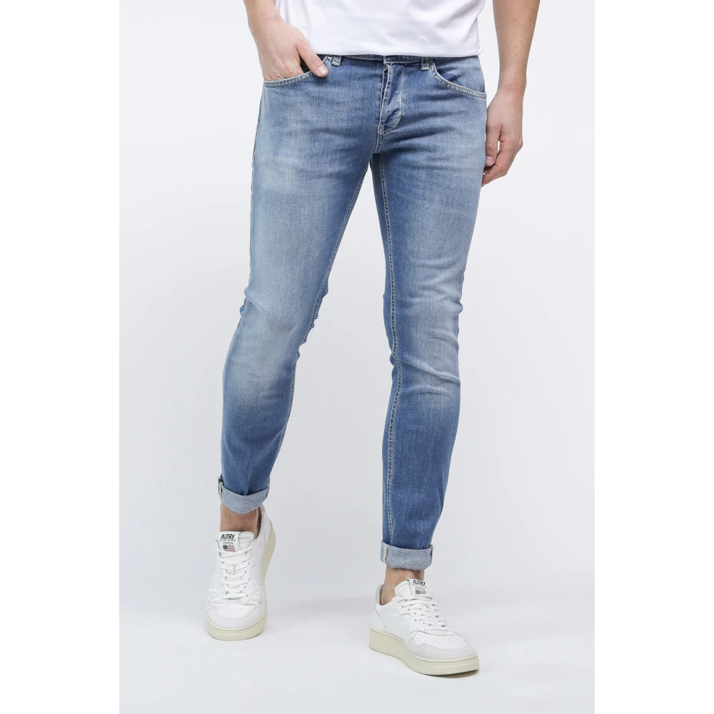 Dondup Stijlvolle Slim-Fit Jeans Upgrade Blue Heren